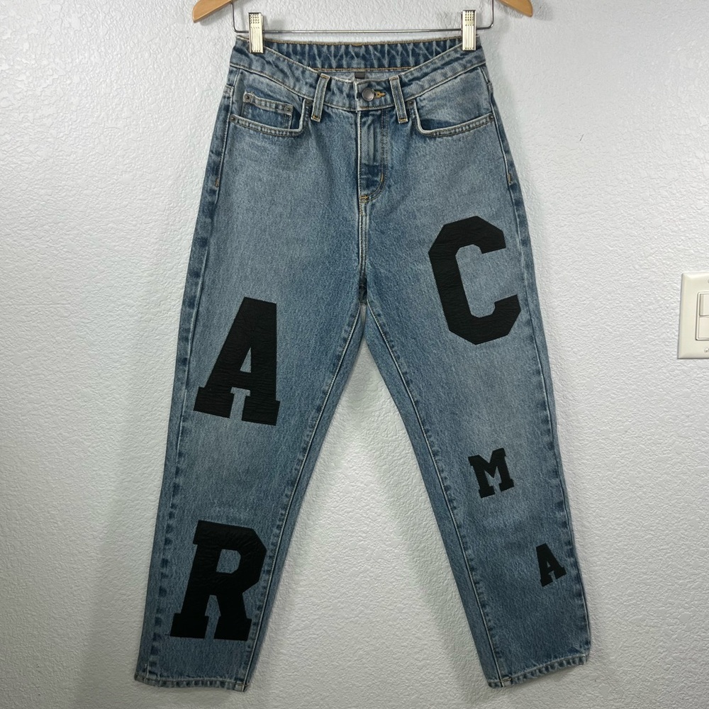 Carmar Hermia Loose Straight Women’s Jeans - Letters Patches Spell It Out Sz 23